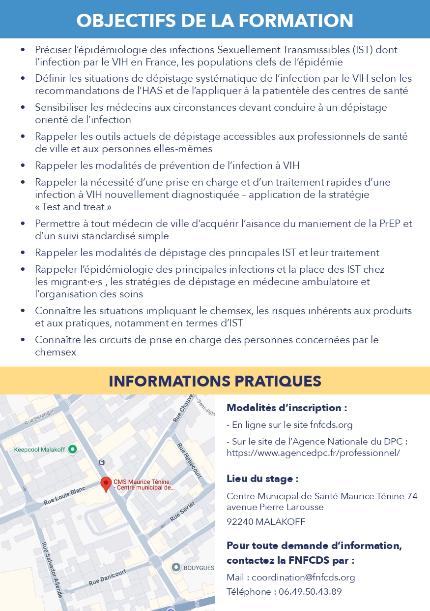 Flyer d'inscription à la formation DPC médecin généraliste du 13 novembre 2026.